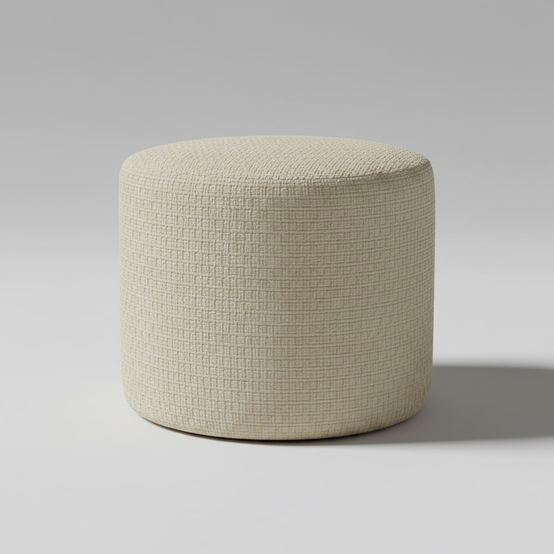 Decorative Cotton Pouffe — Austin Living